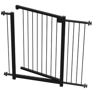 Grade Portão Pet Bebê Divisor Ambiente 70 até 85 Cm Preto