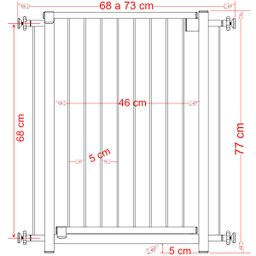 Grade Portão Pet Bebê Divisor Ambiente 70 até 85 Cm Preto - 3