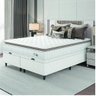 Cama Box Colchão Baú Casal King Molas Ensacadas City Pillow Top 193x203x64cm Linho Branco / Bege - 1