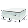 Cama Box Colchão Baú Casal King Molas Ensacadas City Pillow Top 193x203x64cm Linho Branco / Bege - 4