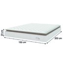 Ver imagem 5 de Cama Box Colchão Baú Casal King Molas Ensacadas City Pillow Top 193x203x64cm Linho Branco / Bege