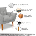 Ver imagem 5 de Kit 2 Poltronas Sala de Estar Bia Pés Palito Suede Cinza M3 - Monari Design