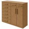 Cômoda Toronto 2 Portas 8 Gavetas Amêndoa Clean - Móveis Lopas - 2