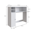 Ver imagem 4 de Armário Multiuso Lateral Berlim 1 Porta 3 Nichos B52 Emovell:branco