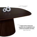 Ver imagem 4 de Mesa de Jantar Cone Organica 160x90cm Madeira Tabaco