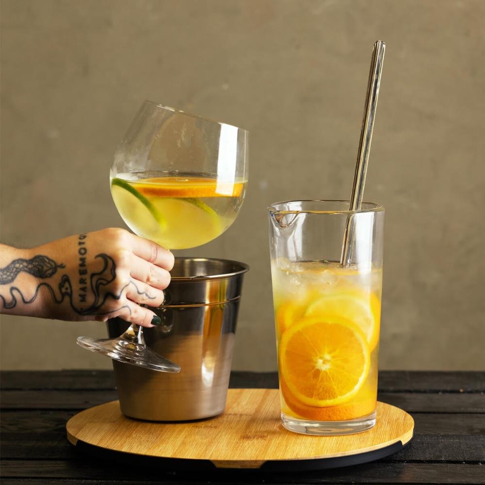 Kit 6 Colheres Bailarinas para Drinks Sucos 30cm Aço Inox Longas Lyor Barman Bartender - 2
