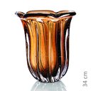 Ver imagem 2 de Vaso Em Cristal Murano Marrom - São Marcos 34Cm