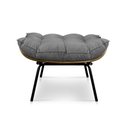 Ver imagem 3 de Kit Poltrona Costela com Puff para Sala Suede Grafite