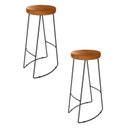 Ver imagem 5 de Kit 4 Banqueta Alta Industrial Madeira Bancada Cozinha Aurora