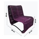 Ver imagem 5 de Poltrona Descanso Lotus em Aço e Corda Náutica para Varanda Gourmet Moderna