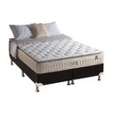 Ver imagem 1 de Cama Box King: Colchão Molas Ensacadas Anjos MasterPocket Confortable + Base CRC Suede Black(
