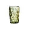Jogo 4 Copos para Água Vidro Diamante Verde Class Home 350ml - 2