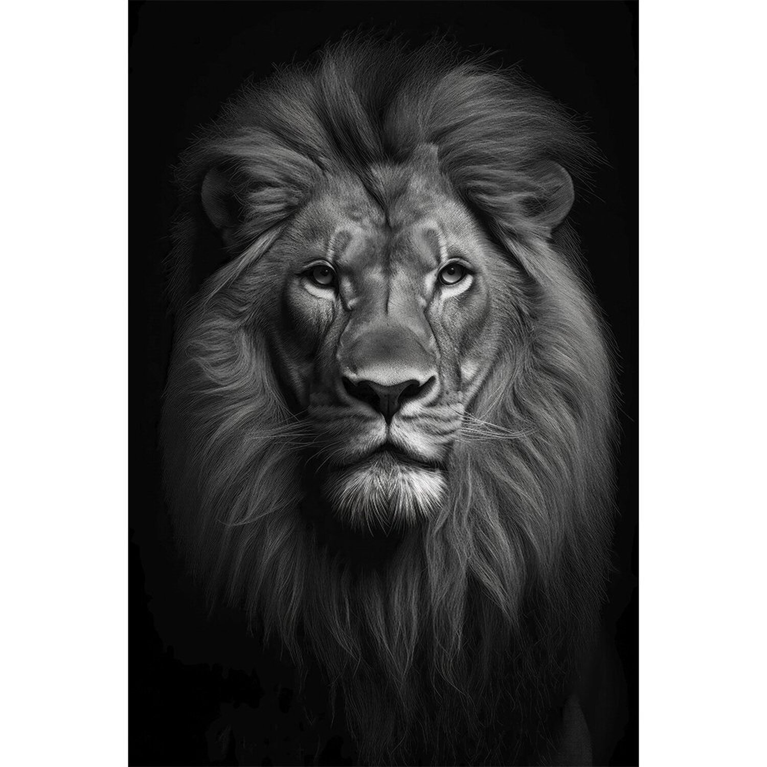 Quadro Decorativo 1 Tela Animais Leão Monarca em Diversos Tamanhos - 2