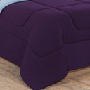 Ver imagem 2 de Kit Edredom + Jogo de Lençol Malha 100% Algodão Gran Moratta 6 Peças Queen - Roxo -azul Bebê
