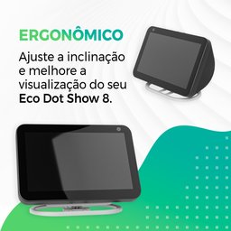 Base de Suporte para Eco Show 8 - Versões 1 e 2-sala/quarto/área Externa- Branco - 6