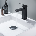 Ver imagem 4 de Torneira Misturador Monocomando Preto Fosco Quadrado Baixo para Banheiro