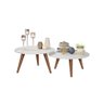 Conjunto Mesa de Centro Retrô - Branco - G4 Móveis - 1