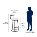 Ver imagem 7 de Kit 2 Unid Banqueta Alta Aço Balcão Bar Cozinha Gourmet Salaone:branco