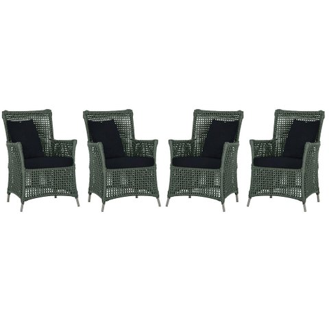 4 Poltronas Igapó Alumínio Micro Pintura Fendi Corda Náutica Estofado 12