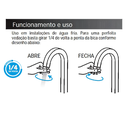 Ver imagem 6 de Torneira Banheiro Lavatório Mesa Easy Alta Preta ¼ Volta