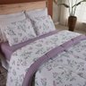 Edredom Queen Dallas Soft Malha 100% Algodão Dupla Face 01 Peça - Ramos Lilás - 2