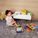 Ver imagem 2 de Estante Porta Livros Infantil Revisteiro de Chão Read - Dourado/branco