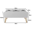 Ver imagem 6 de Estante Porta Livros Infantil Revisteiro de Chão Read - Dourado/branco