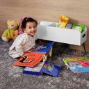 Ver imagem 4 de Estante Porta Livros Infantil Revisteiro de Chão Read - Dourado/branco