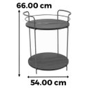 Ver imagem 4 de Barzinho Lógica Nacional Móveis 66cm (alt) Prateleiras em Lâmina Mdf Cinamomo Base Metal