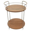 Ver imagem 2 de Barzinho Lógica Nacional Móveis 66cm (alt) Prateleiras em Lâmina Mdf Cinamomo Base Metal