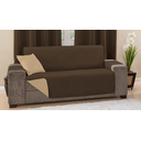 Ver imagem 4 de Capa sofá impermeavel ultrassonico tamanho padrão 2 lugares 1,1m marrom e caqui