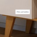 Ver mais imagens de Rack Bancada para TV até 65" Sala de Estar Vila 2 Portas 1 Prateleira Cinamomo Off White Madetec