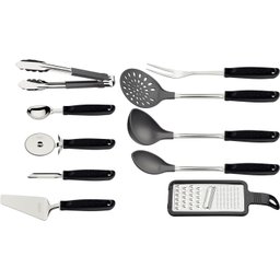 Jogo Utensílios Tramontina Aço Inox 10pçs Cozinha Multiuso Utilita:preto - 1