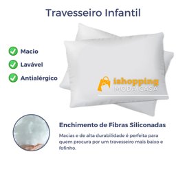 Travesseiro Para Criança 2 A 7 Antialérgico Lavável Macio - 6