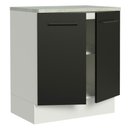 Ver mais imagens de Balcão de Cozinha Agata 70cm 2 Portas Branco Preto
