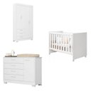 Ver imagem 2 de Quarto Completo Zaki com Berço 3 em 1 Katatau Branco/Fosco