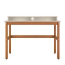 Ver imagem 2 de Escrivaninha 2 Nicho em Mdf Califórnia Off White e Nature 110cm