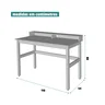 Escrivaninha 2 Nicho em Mdf Califórnia Off White e Nature 110cm - 4