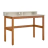 Escrivaninha 2 Nicho em Mdf Califórnia Off White e Nature 110cm - 3
