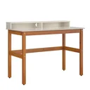 Ver imagem 3 de Escrivaninha 2 Nicho em Mdf Califórnia Off White e Nature 110cm