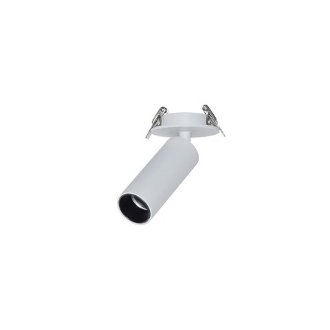 Spot Direcionável de Embutir Nordecor Kona Canopla Redonda Led Alto Irc 97 3w Bivolt Branco 2700k Lu