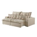 Ver imagem 1 de Sofá 5 Lugares Retrátil e Reclinável Linho M-144 Martins Creme