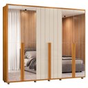 Ver imagem 1 de Guarda Roupa Casal 278cm 6 Portas 8 Espelhos Zac Off/cinamomo Z10 - Mpozenato