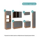 Ver imagem 4 de Cozinha Milla Connect 14 Portas 3 Gavetas MDP e MDF 310cm Nogal com Cinza Titânio Móveis Carraro