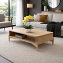 Ver imagem 2 de Mesa de Centro Moderna Madeira Maciça Natural