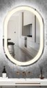 Ver imagem 5 de Espelho Jateado Oval Iluminado com Led Quente - 70x120cm Woodglass Oval Jato Quente