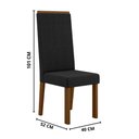 Ver imagem 7 de Sala de Jantar Mesa Redonda Livia Piccola 900 com Vidro e 4 Cadeiras Livia – Madeira/mdf, Tecido
