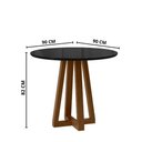 Ver mais imagens de Sala de Jantar Mesa Redonda Livia Piccola 900 com Vidro e 4 Cadeiras Livia – Madeira/mdf, Tecido