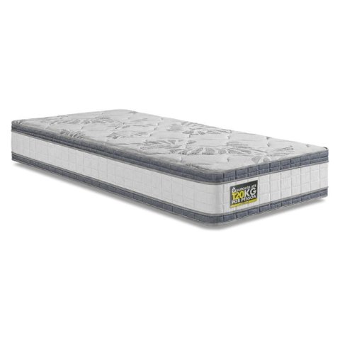 Colchão Solteiro Molas Ensacadas D33 Double Face 88x188x27cm Branco Hellen