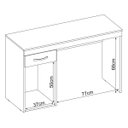 Ver imagem 6 de Escrivaninha Bancada Mesa Star com Porta Branco Home Office Escritório